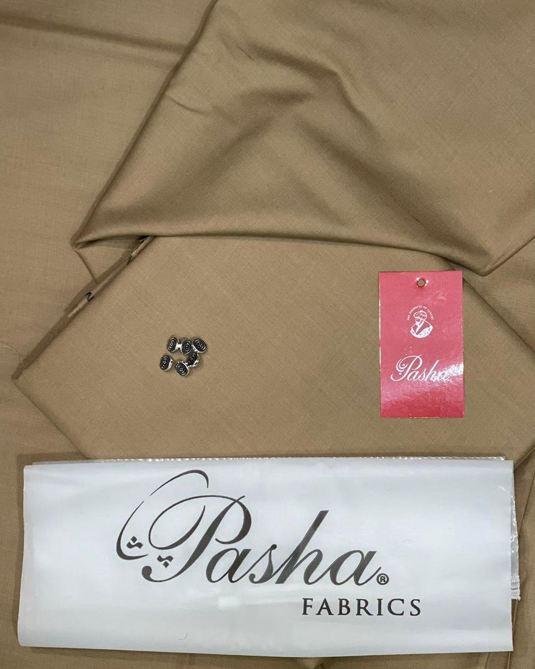 Pasha Fabric Unstitched Men Suit - Brown